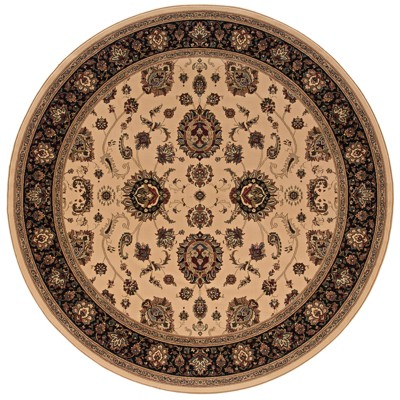 Oriental Weavers Ariana 130/7 Ivory/ Black Indoor Area Rug - 6' Round