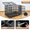 XBRIGH 48 Inch Heavy Duty Indestructible Dog Crate Steel Escape Proof,Indoor Double Door High Cage,Kennel with Wheels,Removable Tray, Extra Large - 2 of 3