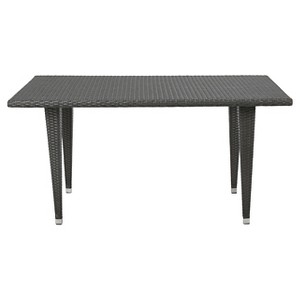 Dominica Rectangle Wicker Table - Gray - Christopher Knight Home: Seating for 8, Polyethylene Craftsmanship - 1 of 4
