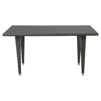 Dominica Rectangle Wicker Table - Gray - Christopher Knight Home
