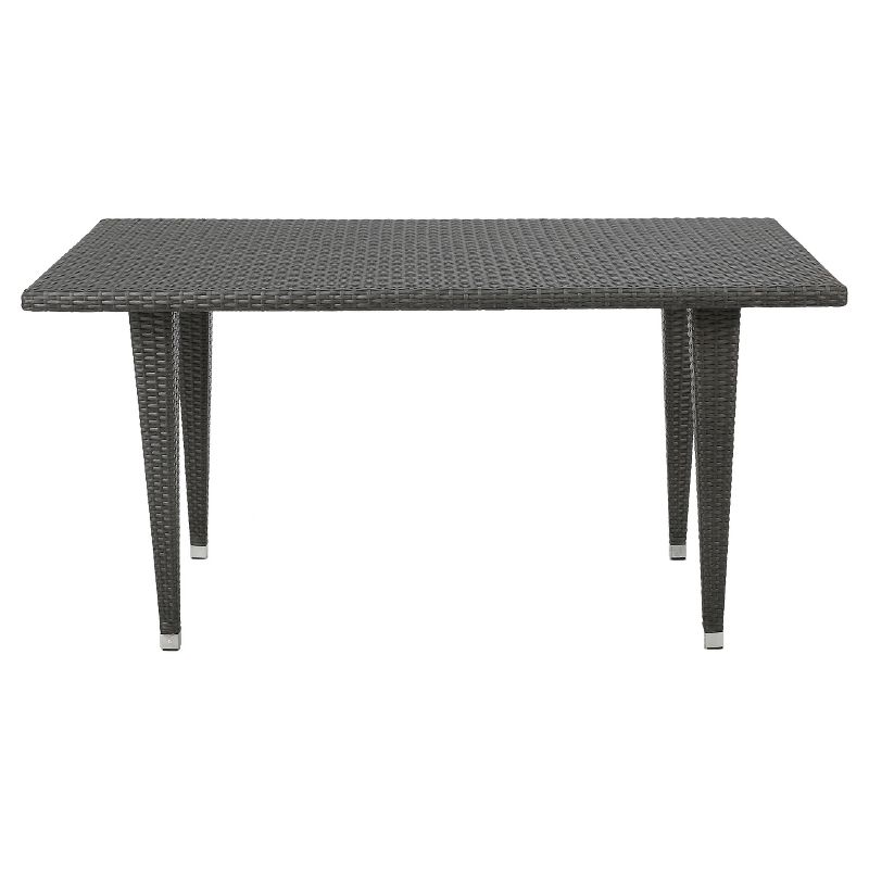 Dominica Rectangle Wicker Table - Gray - Christopher Knight Home, 1 of 7