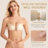 Paaaawaters 1 PCS Women Sticky Bra Backless Strapless Bra Push Up Breathable Underwear Adhesive Invisible Lift Up Bras - 3 of 4