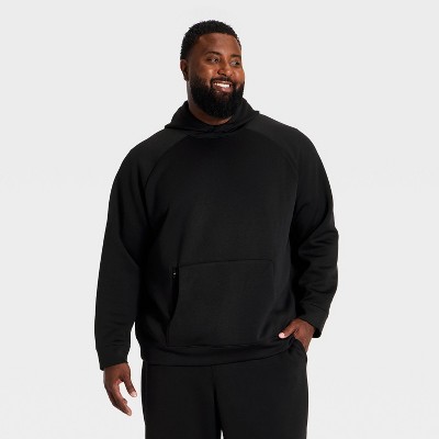 Men's Big Waffle Pullover Hooded Sweatshirt - All In Motion™ Black