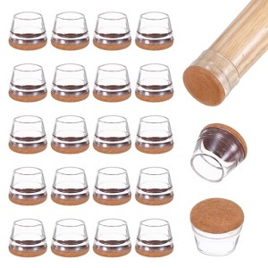Unique Bargains Silicone Cups Round Felt Furniture Pads for Hardwood Floors 24 Pcs - 1 of 4