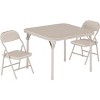 Boys and Girls Folding Table and Chairs Set of 3, Portable Table and Chair with Pu Soft Cushion, Suitable for Eating, Reading and Playing - 4 of 4