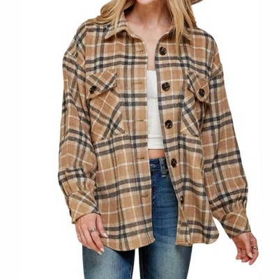 Women's Multi Color Print Shacket - Lime N Chili