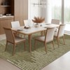 Non Slip Backing 9x12 Machine Washable Area Rug Modern Minimalistic Striped Low Pile Rug Stripe Geometric Foldable Large Carpet for Living Room - 4 of 4