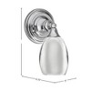 Toltec Lighting Any 1 - Light Sconce in  Chrome with 5" Chrome Oval Metal Shade Shade - 2 of 2