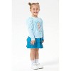 Disney Frozen Elsa Stitch Princess Minnie Toddler Girl 2 Piece Outfit Puff Sleeve Shirt&Sparkle Skirt Set Birthday Dress - 2 of 4
