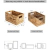 BRINJOY Wicker Basket, Organizing Basket, Storage Basket with Built-in Handles, Water Hyacinth Shelves (Medium 2-Pack, Natural Water Hyacinth) - 3 of 4