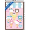 Trends International Hello Kitty and Friends: 24 Ice Cream Parlor - Group Framed Wall Poster Prints - 3 of 4