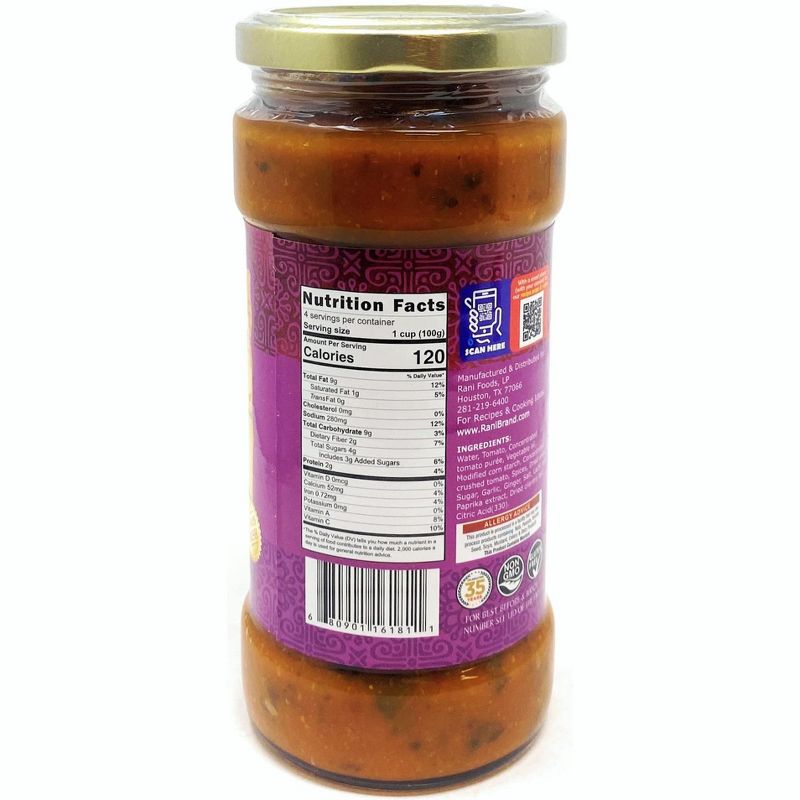 Tikka Vegan Simmer Sauce 14oz (400g) - Rani Brand Authentic Indian Products, 3 of 6