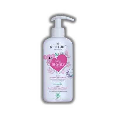 Attitude Baby Leaves  Shampoo & Body Wash Unscented - 16 oz - The Gentlest Clean For The Purest Love