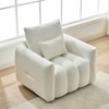 TiramisuBest 38.1" Off-White Fabric Lounge Chair, Modern Upholstered Sofa for Bedroom & Office - 2 of 4