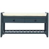 YOOCOZZ Solid Wood Multipurpose Entryway Storage Bench with Drawers and Cushioned Seat - 2 of 4