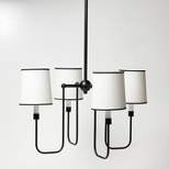 4-Arm Chandelier with Trim Shades Black - Threshold™ designed with Studio McGee