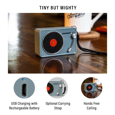 Tourmaline Blue Portable Vintage Style Bluetooth Speaker