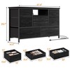 Jojoka 8-Drawer Dresser, Fabric Storage Tower for Bedroom, TV Console Table with Adjustable LED Lights, Adjustable Feet, for Living Room - 2 of 4