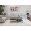 Vynxaria Series 50 in. Brown Rectangular Wood End Table with Metal Frame and Shelves - 2 of 4