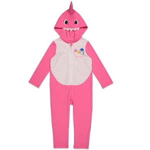 Pinkfong Baby Shark Zip Up Cosplay Costume Coverall Newborn to Infant - 1 of 4