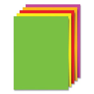 Royal Brites Premium Coated Poster Board, 11 x 14, Assorted Neon Colors, 5/Pack - 1 of 4