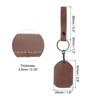 Unique Bargains Leather Keychain Blanks with Key Ring for DIY Laser Engraving 2 Pcs - 2 of 4