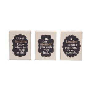 Transpac MDF Leadership Box Decor Set of 3 Spring Home Decorations - 1 of 1