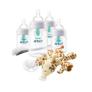 Philips Avent Anti-Colic Baby Bottle with AirFree Vent Newborn Gift Set - Clear - 8ct - 1 of 4