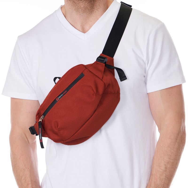 Alpine Swiss Fanny Pack Adjustable Waist Bag Sling Crossbody Chest Pack Bum Bag, 3 of 8