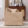 Sapphtopaz Modern Chenille Couches for Living Room with 2 Bolster Pillows Upholstered Single Sofa with Metal Legs Accent Armchair for Bedroom - 3 of 4