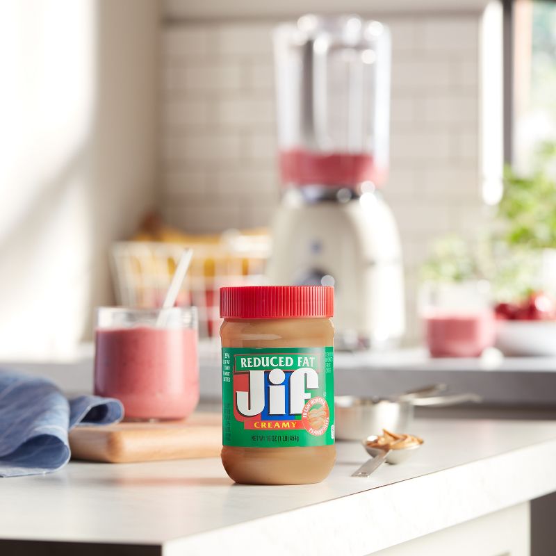 Jif Reduced Fat Creamy Peanut Butter - 16oz, 3 of 7