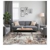 Blue-2*6 feet  Modern Area Rug Machine Washable Abstract Floor Cover Non Shedding Low Pile Ultra Thin Stain Resistant Soft Accent Carpet For Bedroom - 3 of 4