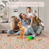 Floral Area Rugs for Living Room Washable Rug Non Slip Ultra Thin Boho Flower Indoor Floor Carpet for Girls Room Nursery Playroom - 4 of 4