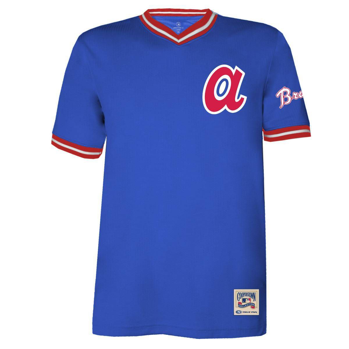MLB Atlanta Braves Men's TC Poly V-Neck Mesh Jersey