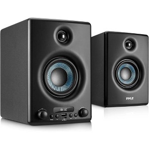 Pyle Hi-Fi Home Bluetooth Bookshelf Monitor Speakers - PBKSP33BK - 1 of 4