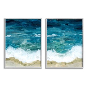 Stupell Industries Tide Crash to Shore Nautical Beach Watercolor - 1 of 3
