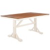 Akash Rectangle Dining Table - White/Natural - Safavieh - 3 of 4