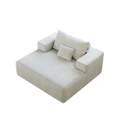 GDFStudio Tracy Modern 55" Square Chenille Sponge Sofa/Chair