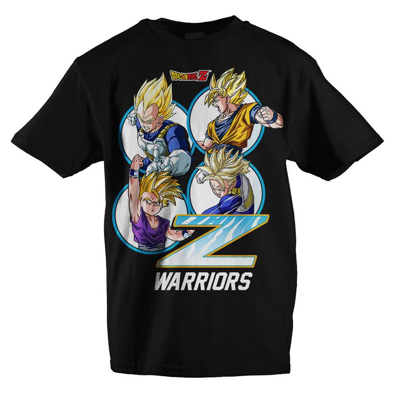 Dragon Ball Z Boys Shirt Boys Black Z Warriors Dragon Ball Z Clothing, 1 of 4