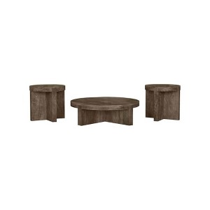 Coaster,Kinkaid Round Solid Mango Wood Coffee Table - 1 of 4