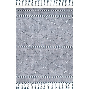 Nuloom Braided Trellis Jasmine Tassel Indoor Area Rug, 5' x 8', Blue - 1 of 4