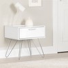 Slendel Nightstand Pure White - South Shore: Bedside Table with Storage, Modern Design, Laminated Particle Board - 2 of 4