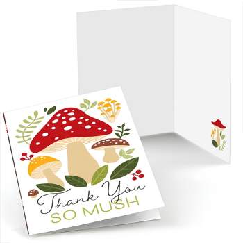 Big Dot of Happiness Wild Mushrooms - Red Toadstool Party Thank You Cards (8 count)