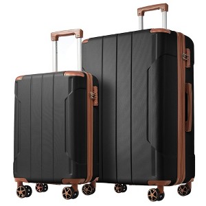 Whisen 2-Piece Luggage Set, 20”/28” ABS Hardshell Suitcases with TSA Lock and Double Spinner Wheels - 1 of 4