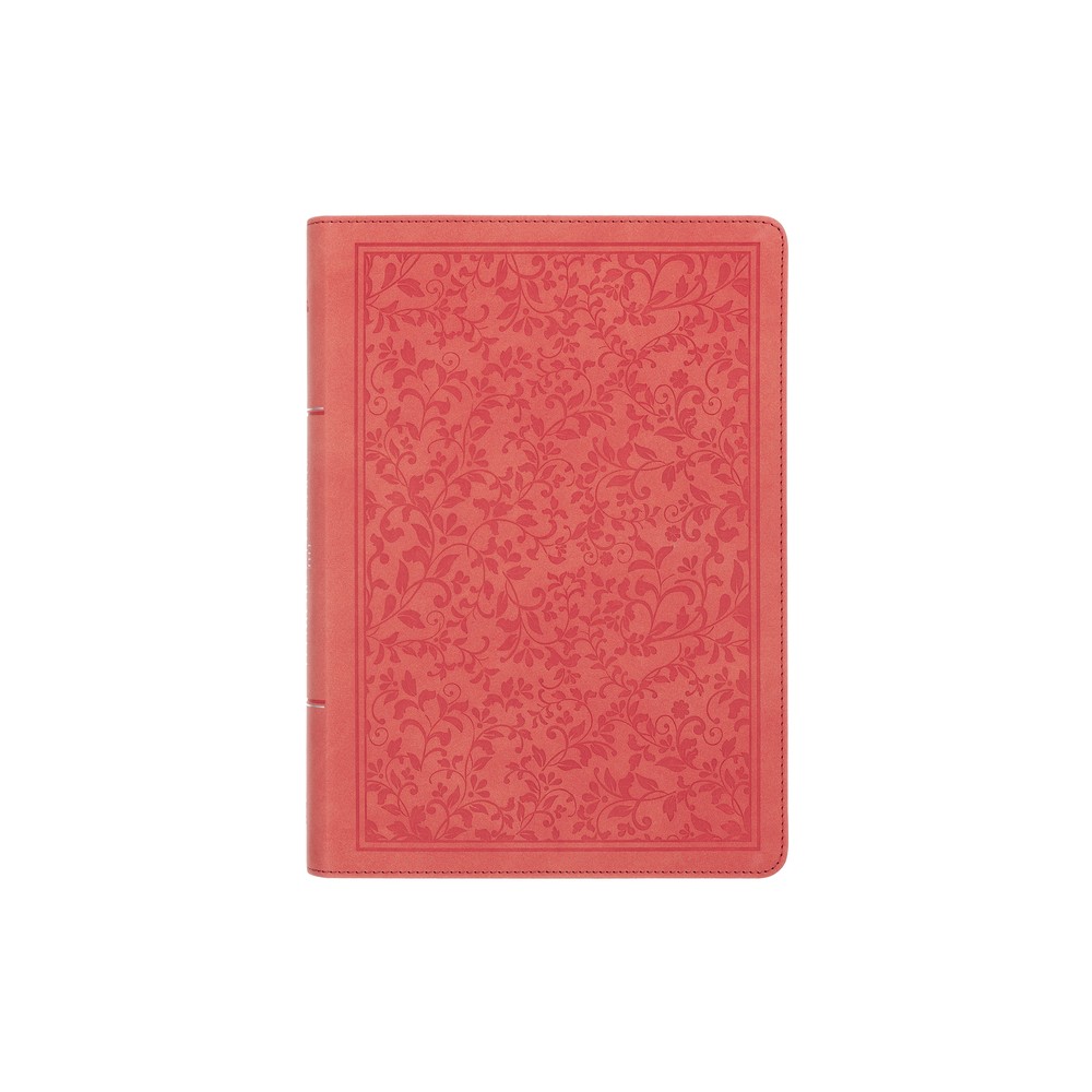 Nlt, the Spiritual Growth Bible (Faux Leather, Coral Vines) - (Leather Bound)