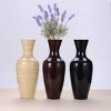 Villacera Handcrafted 18” Tall Brown Bamboo Vase | Decorative Jar Vase for Silk Plants, Flowers, Filler Decor | Sustainable Bamboo - 4 of 4