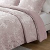 Sapphtopaz 2PCS/3 PCS Crushed Velvet Reversible Comforter Set,Bed Set with 1 Comforter,1/2 Shams,Bedding Set Machine Washable - 3 of 4