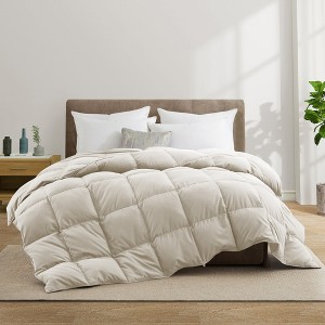 Peace Nest All-Season Medium Warmth Solid Pattern Duvet Insert White Goose Feather Comforter - 1 of 4