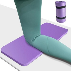 Yoga Knee Pad, 0.8inch Thick Support Cushion Mat for Knee Elbow Wrist Pain Relief, with Carry Strap - 1 of 4