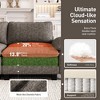 Captiva Designs Cloud Modular 3PC Sectional Loveseat Sofa Set, 87.5" Comfy Couches with 1 Movable Ottoman for Living Room Apartment - 3 of 4